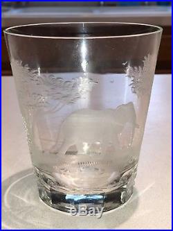 LENOX CRYSTAL DOUBLE OLD FASHIONED TUMBLER 3 3//4/" SIGNED UNKNOWN PATTERN