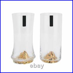 1 Pair High Grade Crystal Heat-Resistant Transparent Tea Cup Drinking Glasses