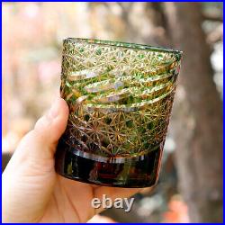 1 Set Crystal Handmade Collection Whiskey Tumbler Kiriko Drinkware 9oz 4Colors