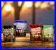 1 Set Of 4Pcs Crystal Whiskey Glasses Edo Kiriko Hand Cut To Clear Glassware 9oz