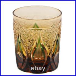 1 Set Of 4pcs Whiskey Glasses Hand Cut Edo Kiriko Drinking Glass 9 Ounces