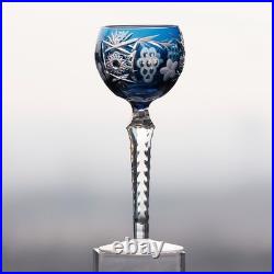 1 set Bohemian Style Crystal Glass Goblets Handmade Wine Glass 210ml