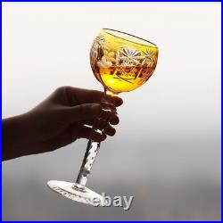 1 set Bohemian Style Crystal Glass Goblets Handmade Wine Glass 210ml