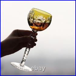 1 set Bohemian Style Crystal Glass Goblets Handmade Wine Glass 210ml