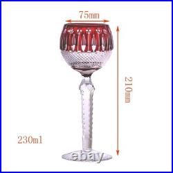 1 set Royal Style Red Crystal Glass Goblets Handmade Drinkware Home Decoration