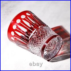 1 set Royal Style Red Crystal Glass Goblets Handmade Drinkware Home Decoration