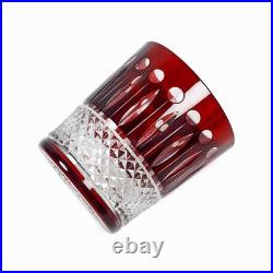 1 set Royal Style Red Crystal Glass Goblets Handmade Drinkware Home Decoration