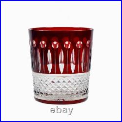 1 set Royal Style Red Crystal Glass Goblets Handmade Drinkware Home Decoration
