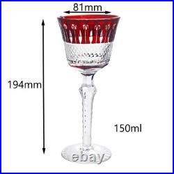 1 set Royal Style Red Crystal Glass Goblets Handmade Drinkware Home Decoration