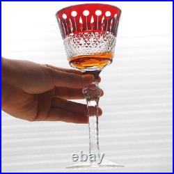 1 set Royal Style Red Crystal Glass Goblets Handmade Drinkware Home Decoration