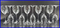10 Cristal D'Arques Junon Water Goblets Set Crystal Clear Cut Etch Stemware Lot
