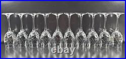10 Cristal D'Arques Junon Water Goblets Set Crystal Clear Cut Etch Stemware Lot