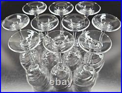 10 Cristal D'Arques Junon Water Goblets Set Crystal Clear Cut Etch Stemware Lot