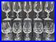 (10) Import Assoc Claudia Water Goblets Set Vintage 12 Oz Crystal Stemware Retro