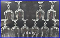 (10) Import Assoc Claudia Water Goblets Set Vintage 12 Oz Crystal Stemware Retro