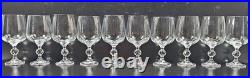 (10) Import Assoc Claudia Water Goblets Set Vintage 12 Oz Crystal Stemware Retro
