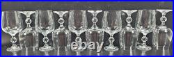 (10) Import Assoc Claudia Water Goblets Set Vintage 12 Oz Crystal Stemware Retro