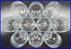 (10) Import Assoc Claudia Water Goblets Set Vintage 12 Oz Crystal Stemware Retro