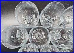 (10) Import Assoc Claudia Water Goblets Set Vintage 12 Oz Crystal Stemware Retro