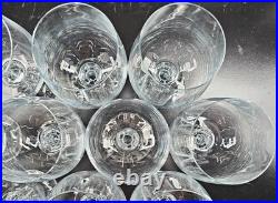 (10) Import Assoc Claudia Water Goblets Set Vintage 12 Oz Crystal Stemware Retro