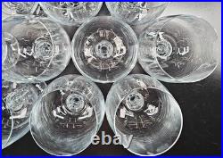 (10) Import Assoc Claudia Water Goblets Set Vintage 12 Oz Crystal Stemware Retro