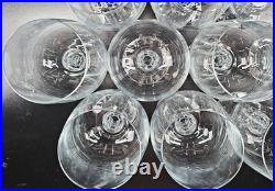 (10) Import Assoc Claudia Water Goblets Set Vintage 12 Oz Crystal Stemware Retro