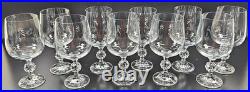 (10) Import Assoc Claudia Water Goblets Set Vintage 12 Oz Crystal Stemware Retro