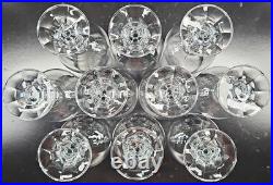 (10) Import Assoc Claudia Water Goblets Set Vintage 12 Oz Crystal Stemware Retro