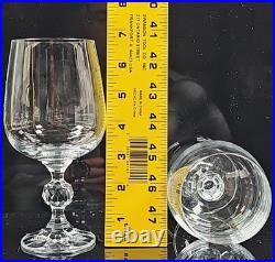 (10) Import Assoc Claudia Water Goblets Set Vintage 12 Oz Crystal Stemware Retro
