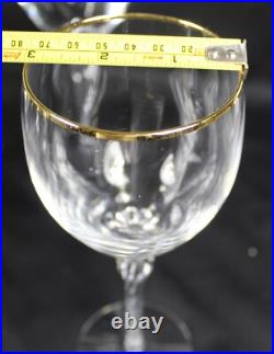 `10 Lenox Monroe Gold Trim WATER GOBLETS 8.5 Tall Crystal Stemware Set Signed `10 Lenox Monroe Gold Trim WATER GOBLETS 8.5 Tall Crystal Stemware Set Signed
