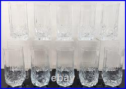 10 Luminarc Brighton Cooler Set Vintage Cristal D'Arques Elegant Cut Tumbler Lot