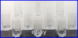 10 Luminarc Brighton Cooler Set Vintage Cristal D'Arques Elegant Cut Tumbler Lot