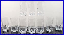 10 Luminarc Brighton Cooler Set Vintage Cristal D'Arques Elegant Cut Tumbler Lot