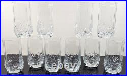 10 Luminarc Brighton Cooler Set Vintage Cristal D'Arques Elegant Cut Tumbler Lot