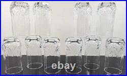10 Luminarc Brighton Cooler Set Vintage Cristal D'Arques Elegant Cut Tumbler Lot