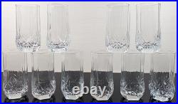 10 Luminarc Brighton Cooler Set Vintage Cristal D'Arques Elegant Cut Tumbler Lot