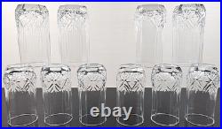 10 Luminarc Brighton Cooler Set Vintage Cristal D'Arques Elegant Cut Tumbler Lot