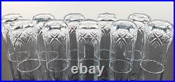10 Luminarc Brighton Cooler Set Vintage Cristal D'Arques Elegant Cut Tumbler Lot