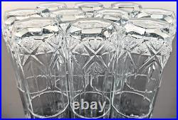 10 Luminarc Brighton Cooler Set Vintage Cristal D'Arques Elegant Cut Tumbler Lot