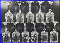 11 Cristal D'Arques Longchamp Water Goblets Set Elegant Crystal Cut Stemware Lot