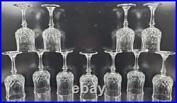 11 Cristal D'Arques Longchamp Water Goblets Set Elegant Crystal Cut Stemware Lot