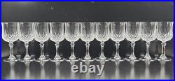 11 Cristal D'Arques Longchamp Water Goblets Set Elegant Crystal Cut Stemware Lot