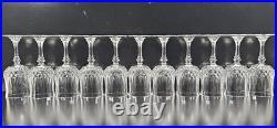 11 Cristal D'Arques Longchamp Water Goblets Set Elegant Crystal Cut Stemware Lot