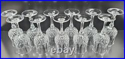 11 Cristal D'Arques Longchamp Water Goblets Set Elegant Crystal Cut Stemware Lot