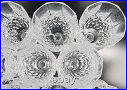 11 Cristal D'Arques Longchamp Water Goblets Set Elegant Crystal Cut Stemware Lot