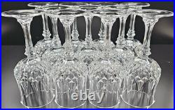11 Cristal D'Arques Longchamp Water Goblets Set Elegant Crystal Cut Stemware Lot