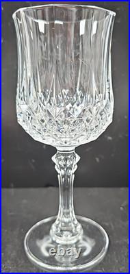 11 Cristal D'Arques Longchamp Water Goblets Set Elegant Crystal Cut Stemware Lot