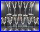 11 Mikasa Jamestown Gold Water Goblets Set Elegant Crystal Optical Stemware Lot