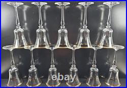 11 Mikasa Jamestown Gold Water Goblets Set Elegant Crystal Optical Stemware Lot