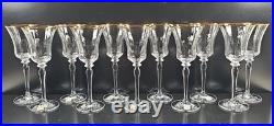 11 Mikasa Jamestown Gold Water Goblets Set Elegant Crystal Optical Stemware Lot 11 Mikasa Jamestown Gold Water Goblets Set Elegant Crystal Optical Stemware Lot